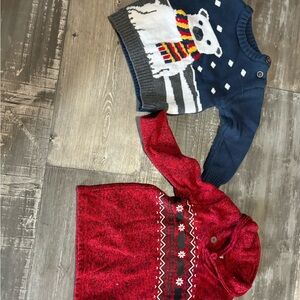 Cute Polar Bear Sweater and Festive Red Sweater
